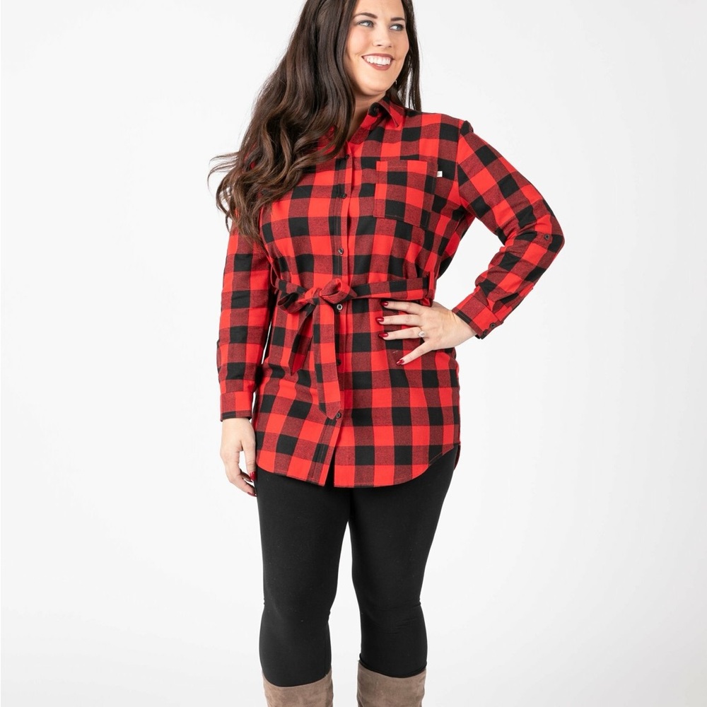 Buffalo check tunic shirt